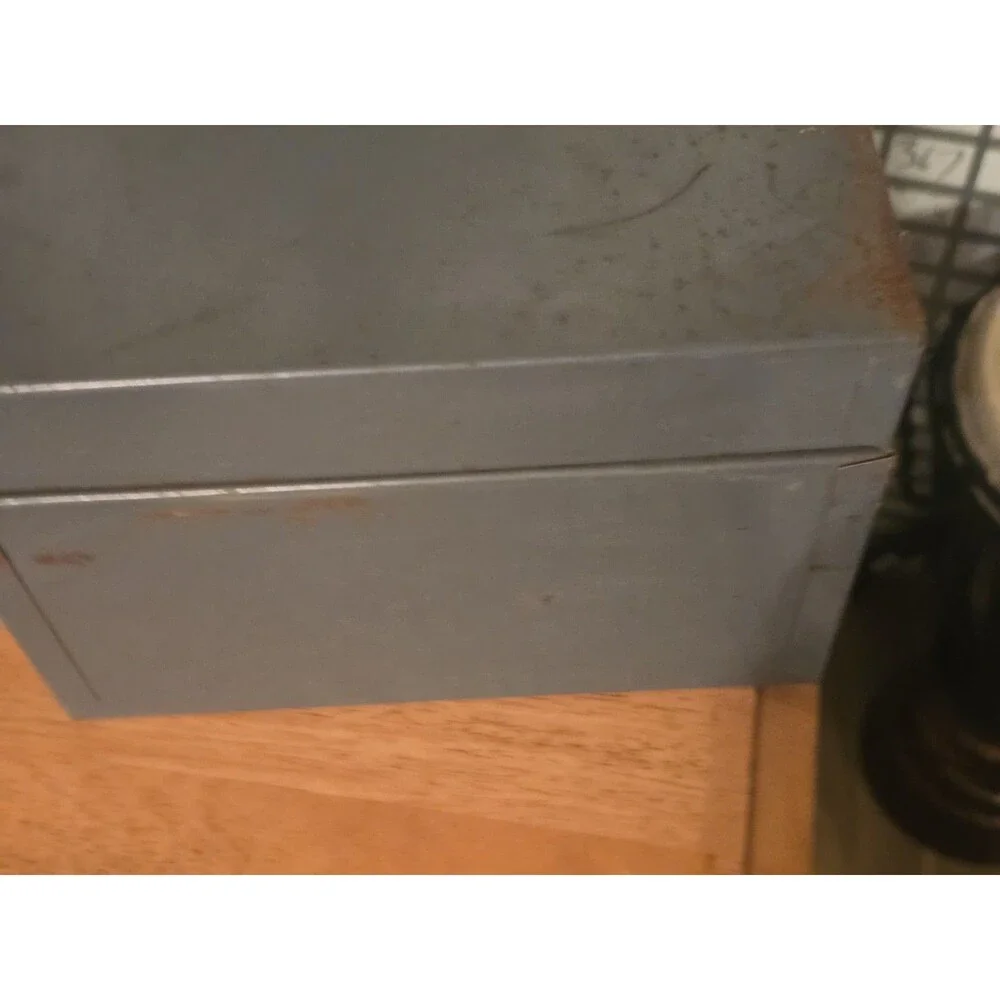 Vintage Steelmaster Industrial Metal Index Card File Box Gray Art Steel Co...